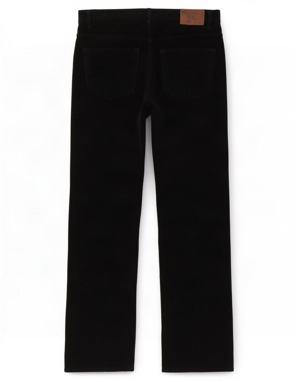 Marks & Spencer Pantaloni drepti din catifea pentru bărbați, Blue Harbour, L34 L31, negru