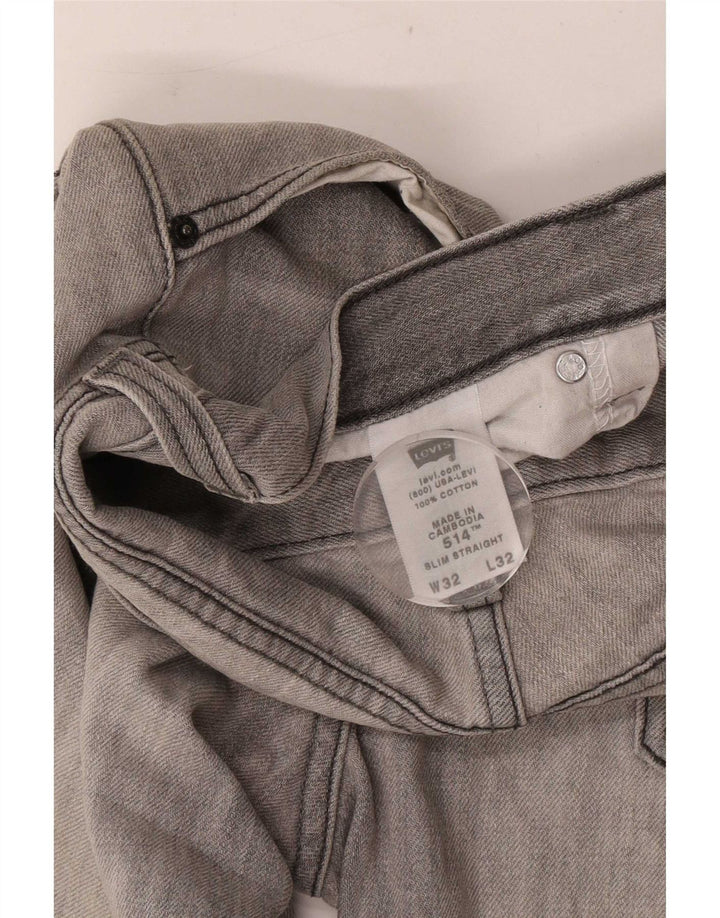 Blugi Levi's 514 Slim Straight pentru bărbați W32 L32 bumbac gri