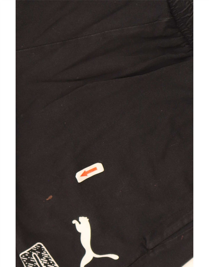 Pantaloni scurți sport grafic Puma pentru bărbați, bumbac mediu negru