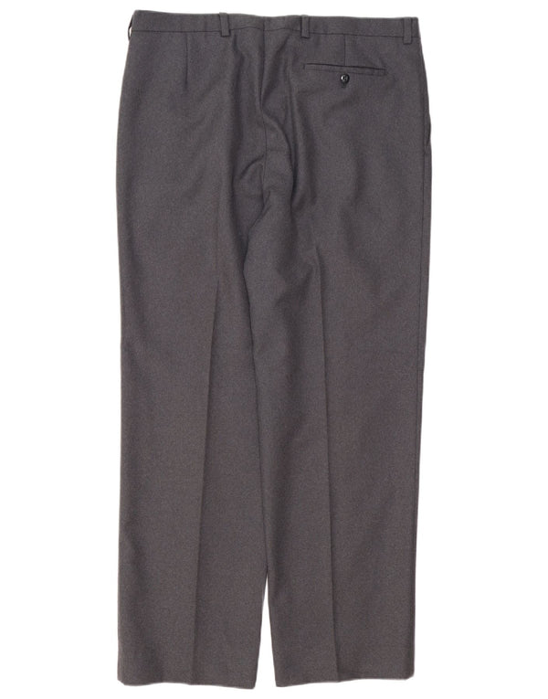 Burberry Mens Pegged Suit Trousers IT 46 Small W34 L30 Grey Polyester
