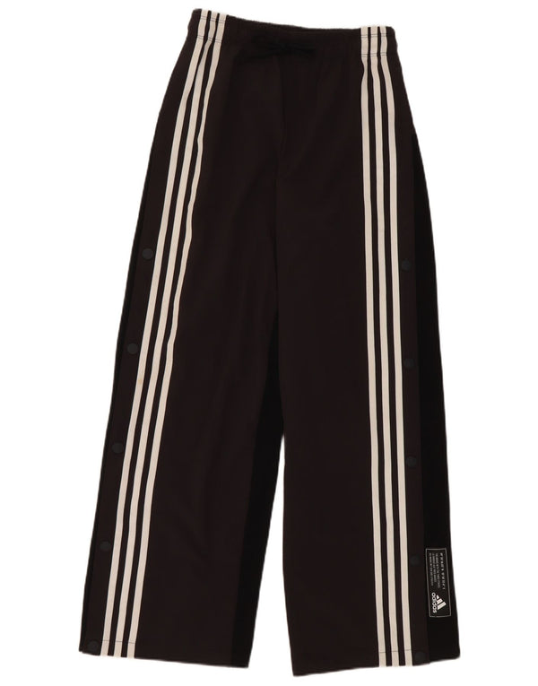 Pantaloni de trening Adidas pentru femei cu picioare largi UK 4/6 XS poliester negru