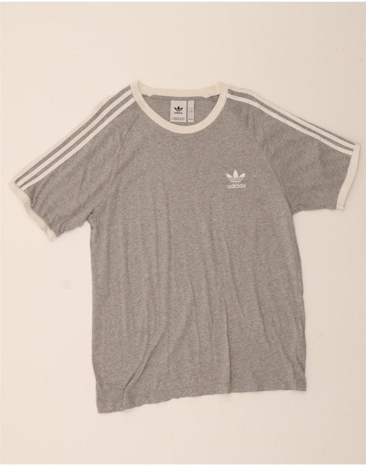 ADIDAS Mens T-Shirt Top Large Grey Cotton Vintage Adidas and Second-Hand Adidas from Messina Hembry 