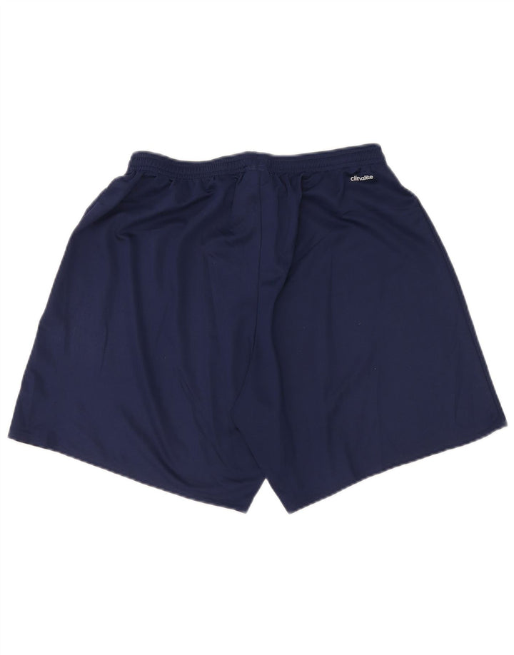 ADIDAS Mens Climalite Sport Shorts Large  Navy Blue Polyester