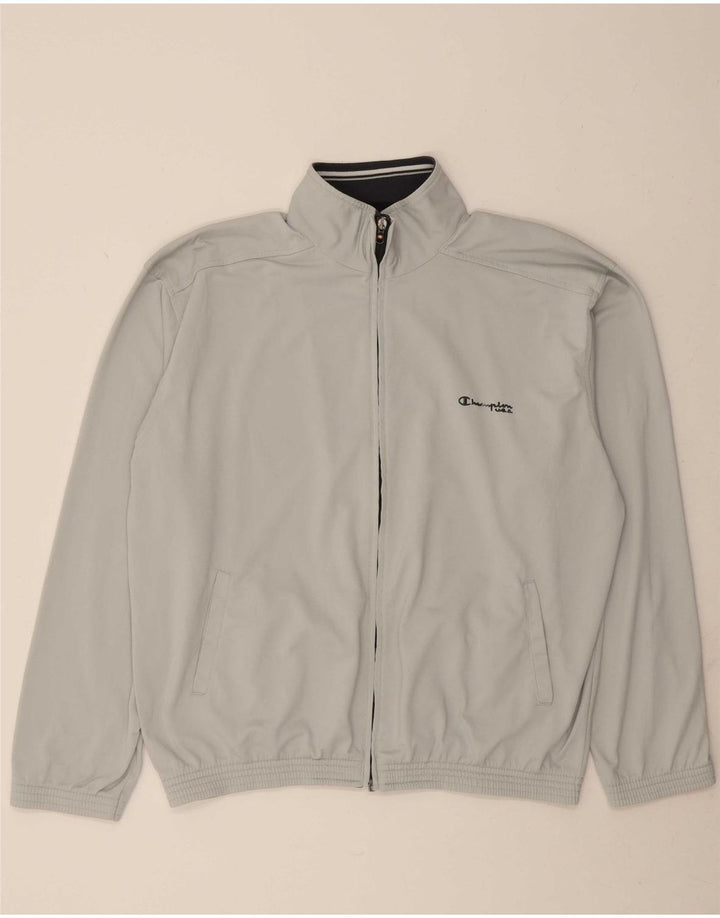 CHAMPION Mens Tracksuit Top Jacket 2XL Grey Polyester