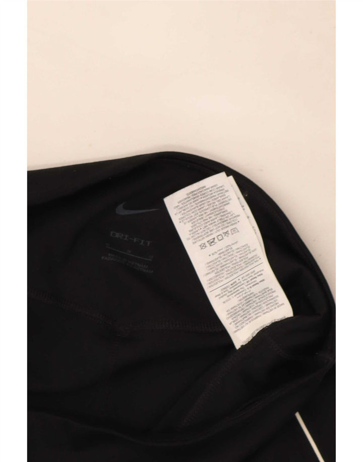 Leggings crop grafic Nike Dri Fit pentru femei UK 12 Poliester mediu negru