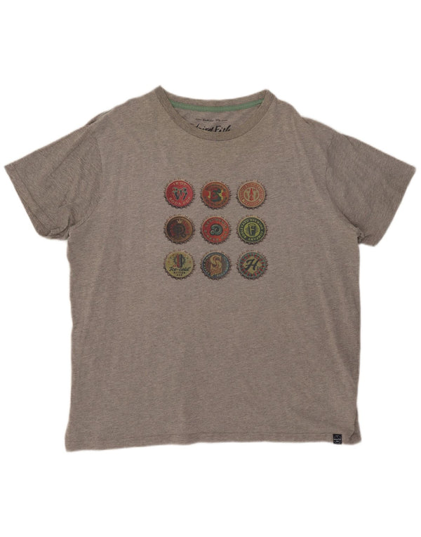 Tricou grafic pentru bărbați Weird Fish Top 4XL, bumbac cu pete gri