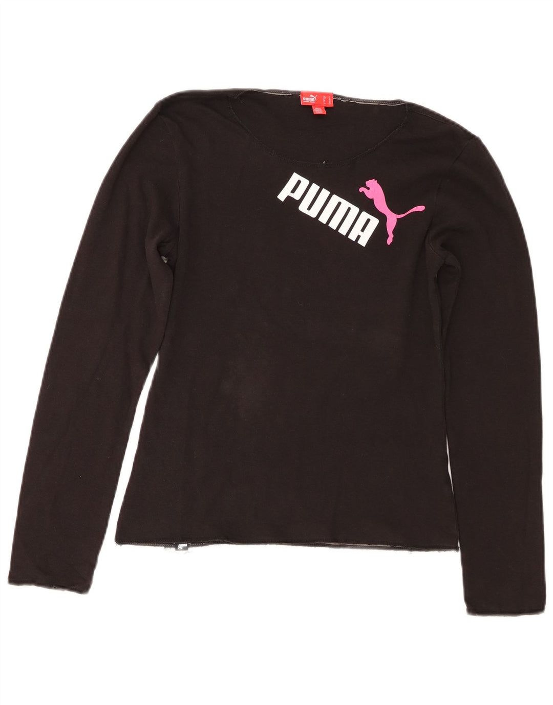 Tricou cu mânecă lungă cu grafică Puma pentru femei UK 10 Small Black