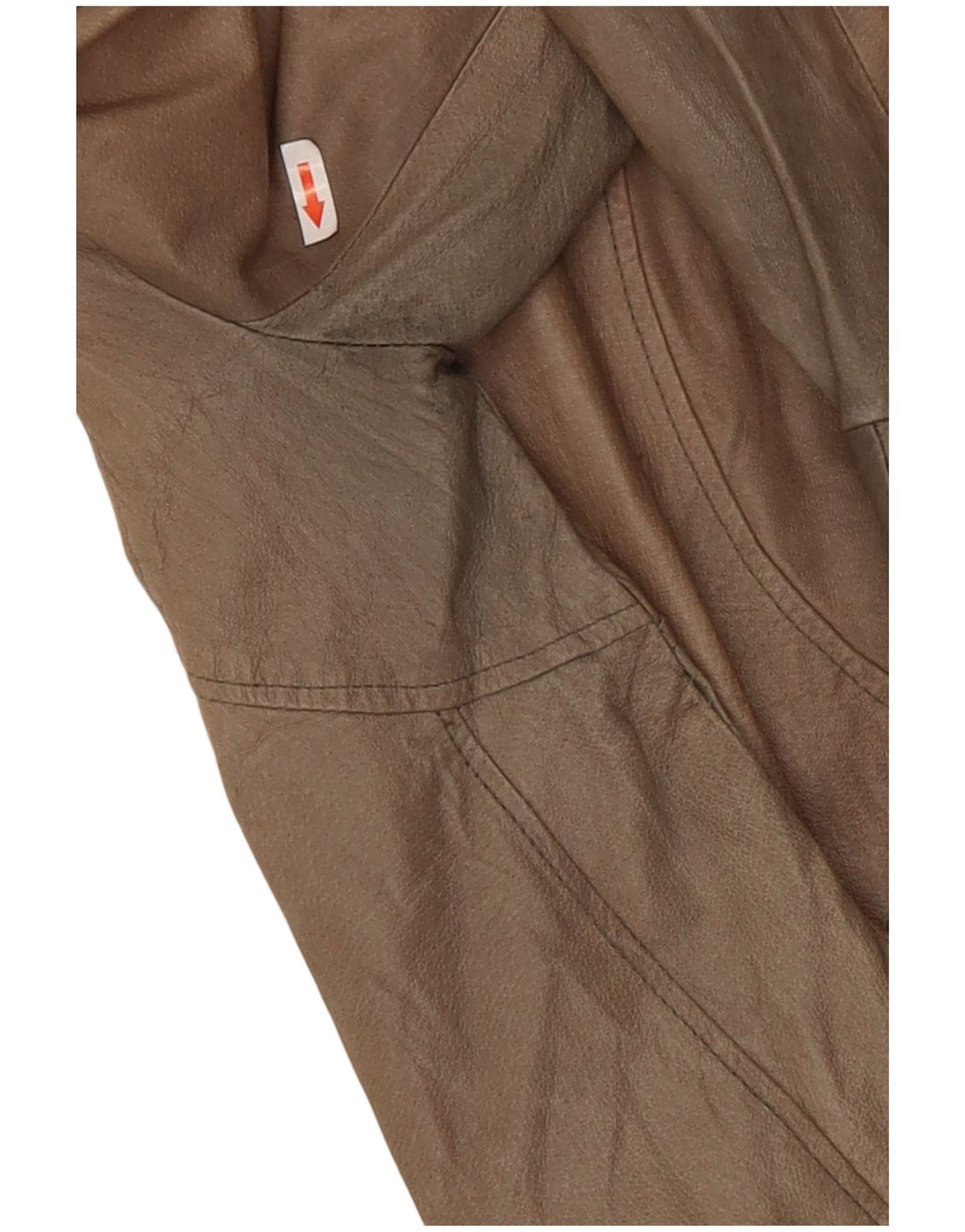 Jachetă din piele vintage pentru femei UK 10 Small Beige