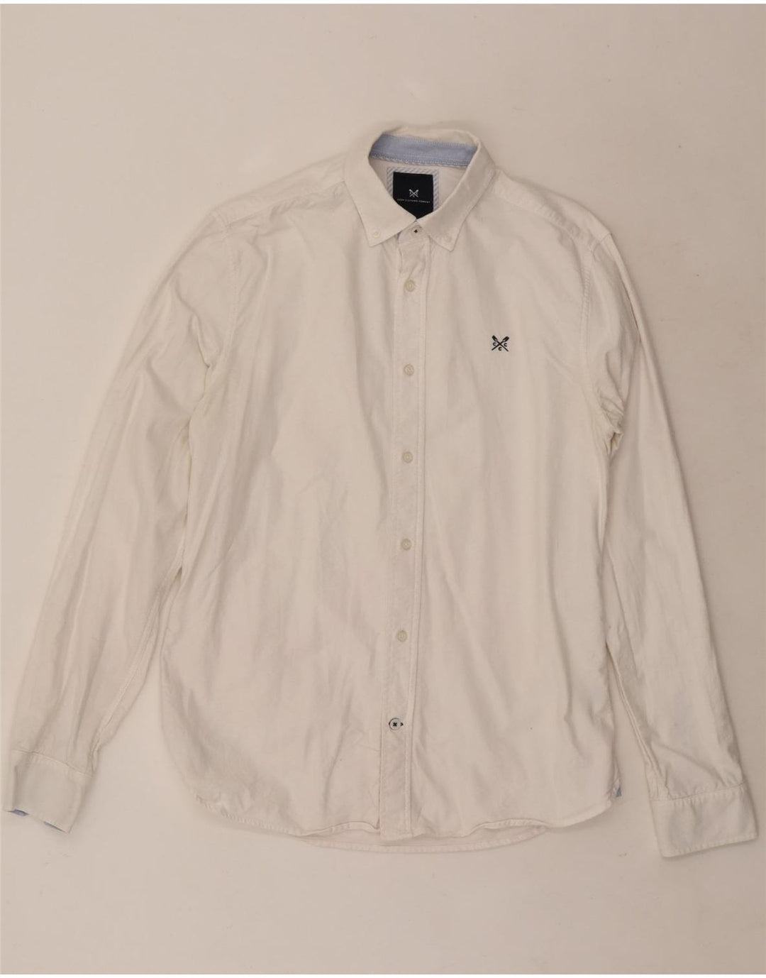 Crew Clothing Cămașă Slim Fit pentru bărbați Bumbac alb mic