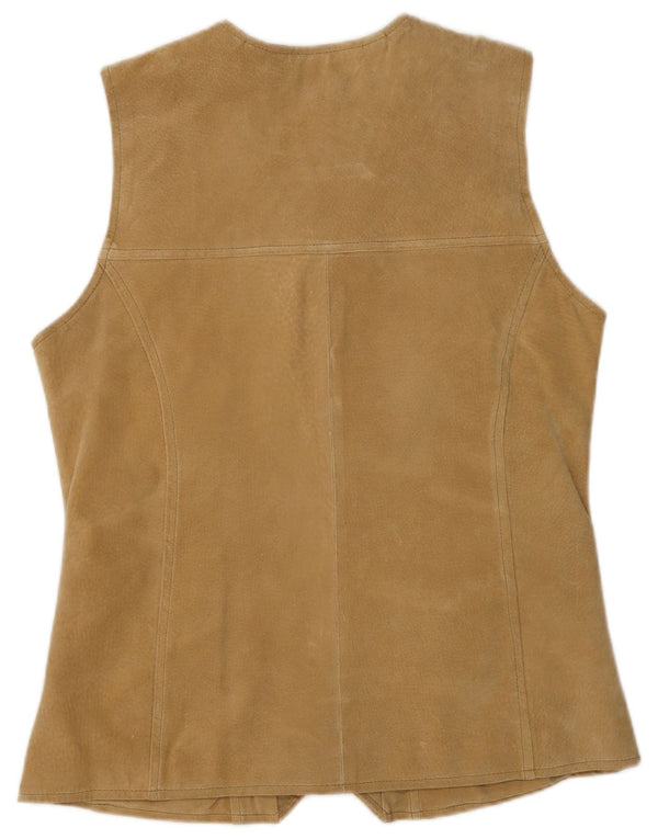 Gilet din piele intoarsa pentru femei Woodland IT 44 Medium Beige Piele