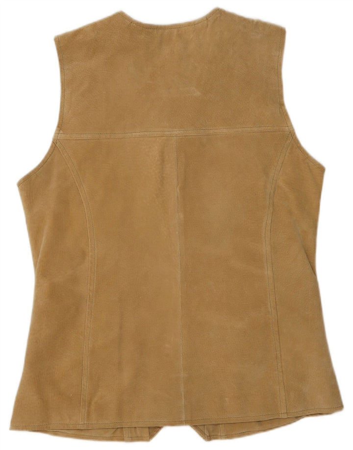 Gilet din piele intoarsa pentru femei Woodland IT 44 Medium Beige Piele