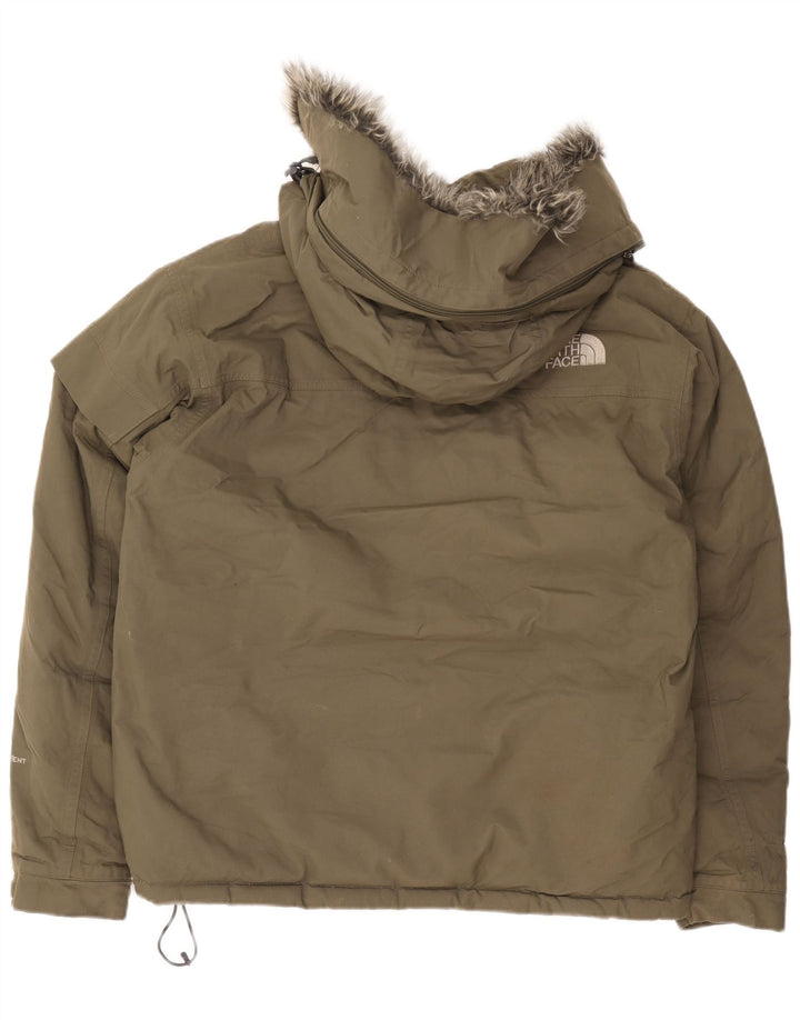 Jachetă căptușită cu glugă The North Face pentru bărbați UK 38 Medium Khaki Nylon