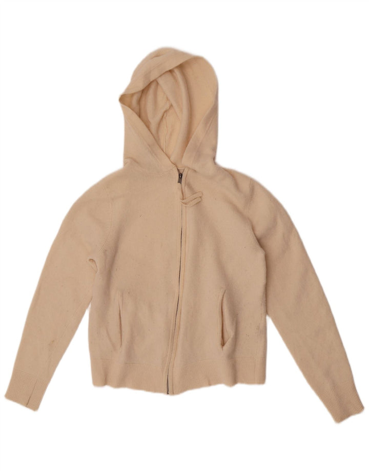 Reiss Pulover Crop Cardigan pentru Femei UK 12 Mediu Lână albă