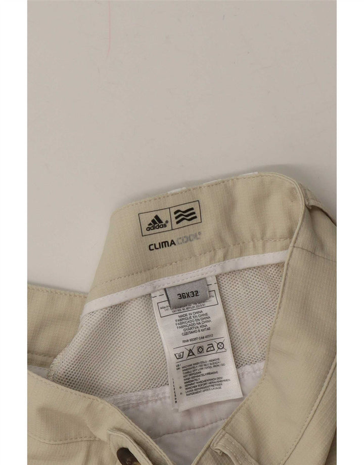 Pantaloni chino drepți Climacool Adidas pentru bărbați W36 L32 poliester bej