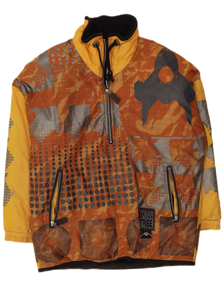 Jachetă de vânt pentru bărbați Tokka Tribe Pulover UK 38 Medium Galben Geometric