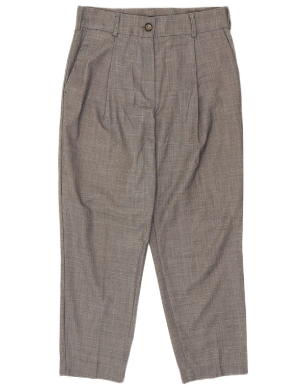 Marks & Spencer Pantaloni tăiați cu talie înaltă pentru femei UK 8 Small W30 L25 Gri