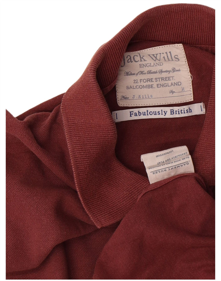 Tricou polo Jack Wills pentru bărbați, bumbac maro mediu