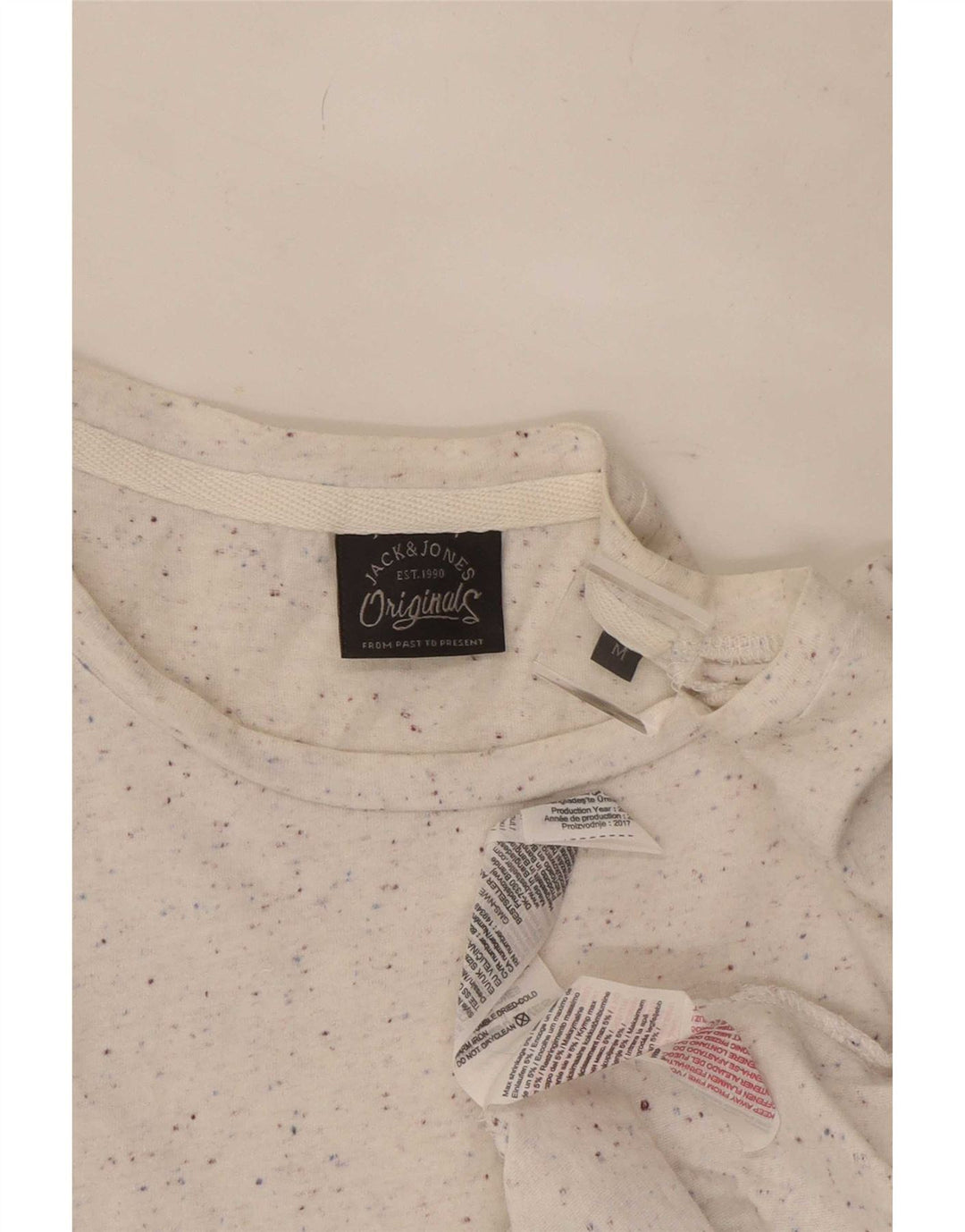 Tricou Jack & Jones pentru bărbați Top mediu alb bumbac cu pete