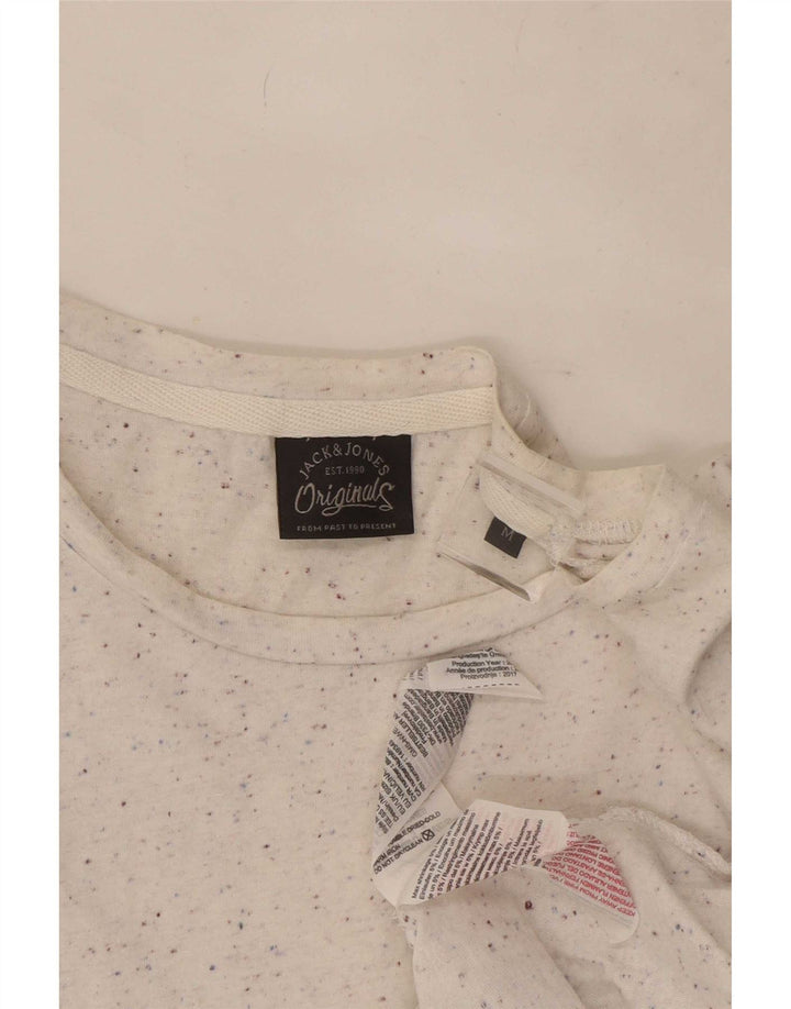 Tricou Jack & Jones pentru bărbați Top mediu alb bumbac cu pete