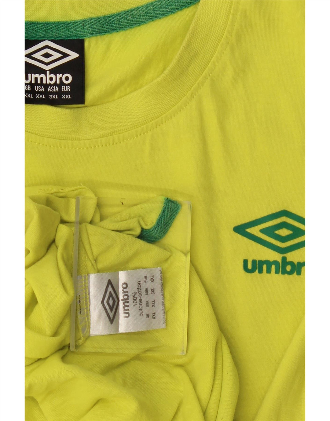 Umbro Tricou Bărbați Top 2XL Bumbac Galben