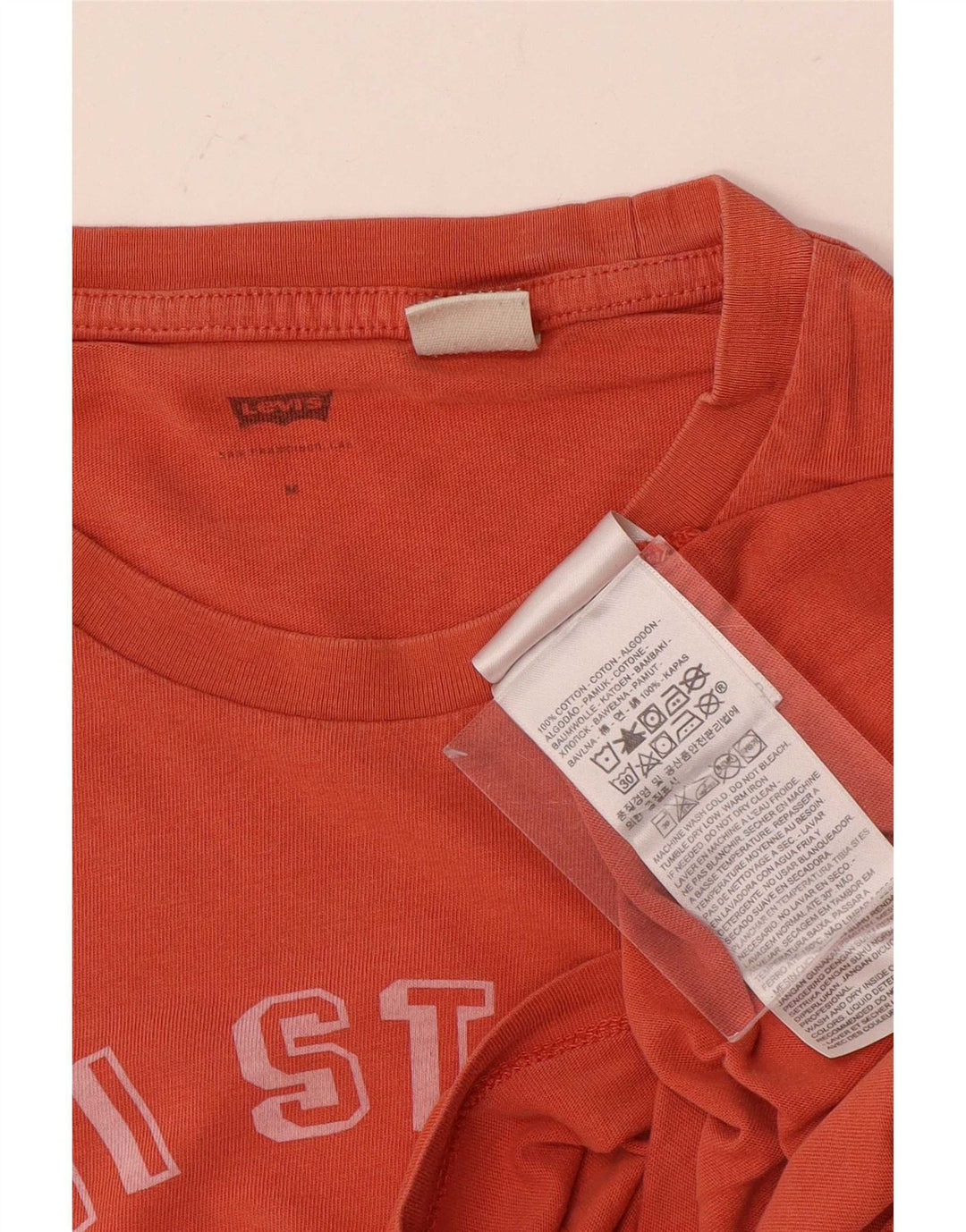 Tricou grafic pentru bărbați Levi's Top din bumbac portocaliu mediu