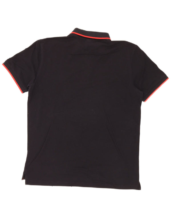 Tricou polo pentru bărbați Hugo Boss XL, bumbac negru