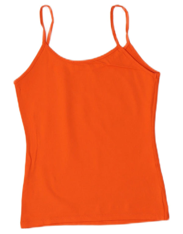 Top camis pentru femei Zara UK 12 Medium Orange Poliamidă