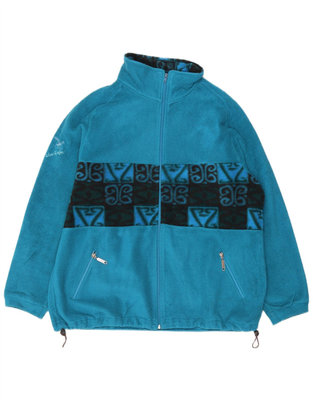 SALEWA Jachetă pentru bărbați din lână UK 42 XL Albastru Geometric Poliester