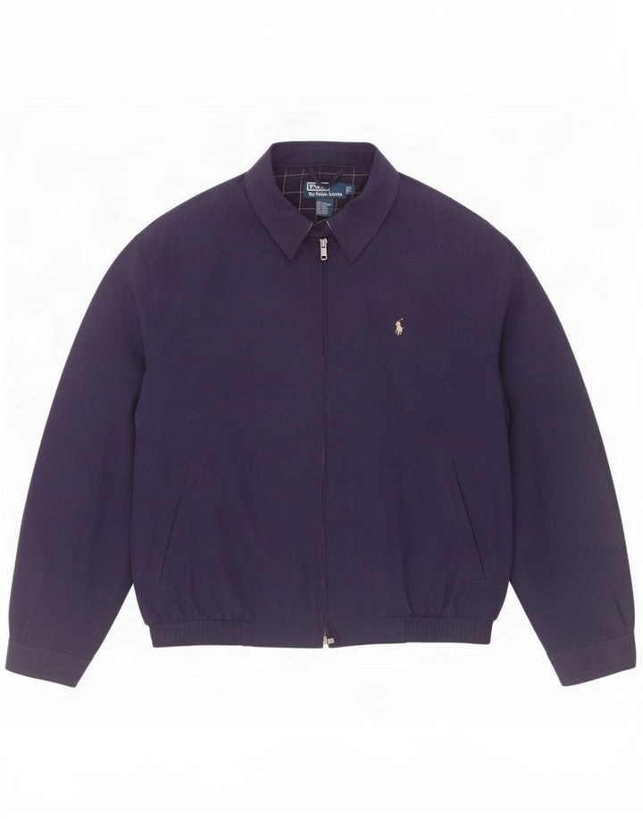 Jachetă bomber pentru bărbați Polo Ralph Lauren UK 40 mare, poliester bleumarin