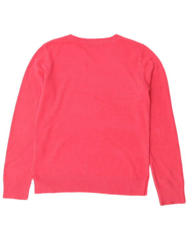 Pulover pentru femei Marks & Spencer cu decolteu triplu UK 8 mic roz acrilic