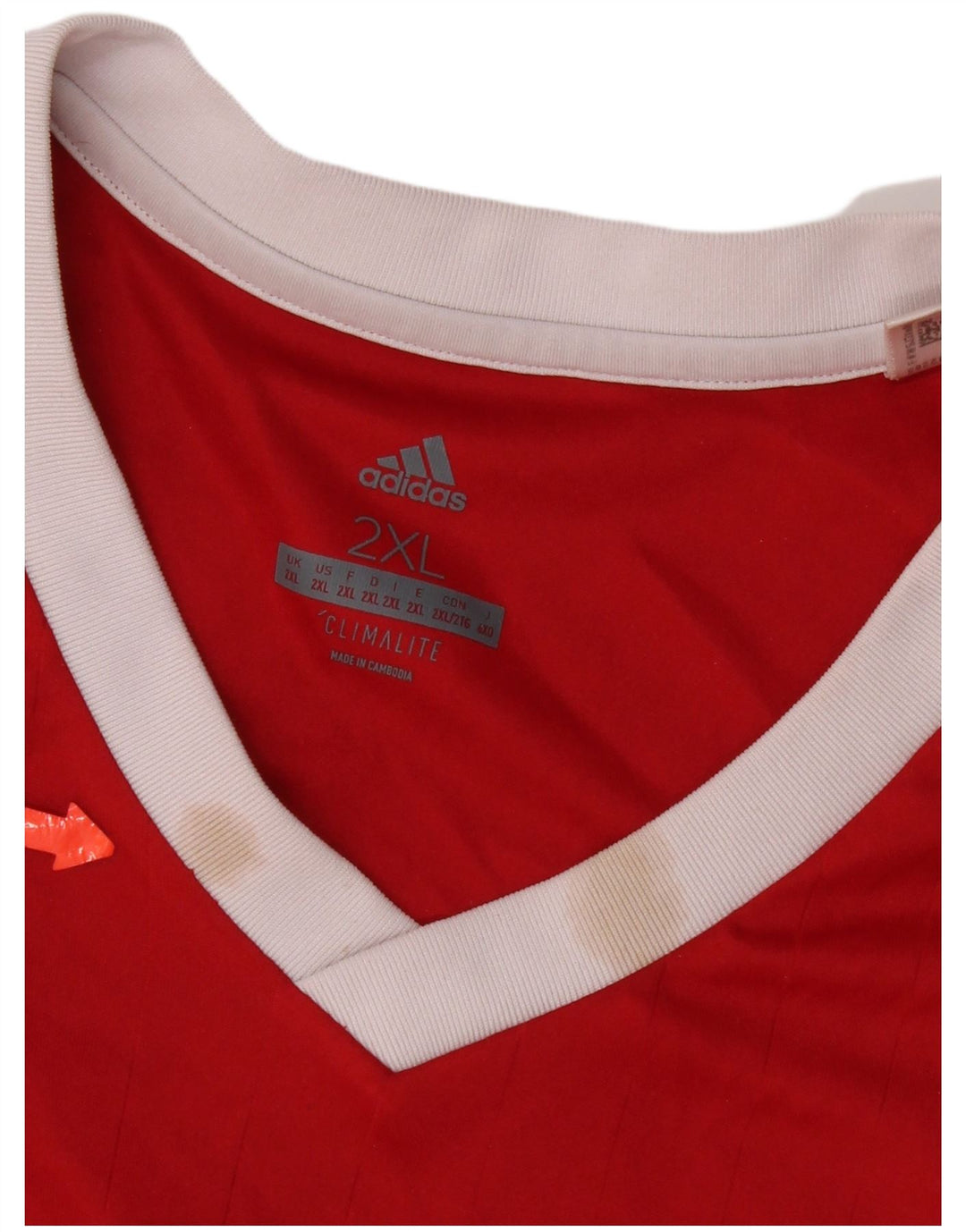 Adidas pentru bărbați Climalite Top cu mânecă lungă 2XL poliester roșu
