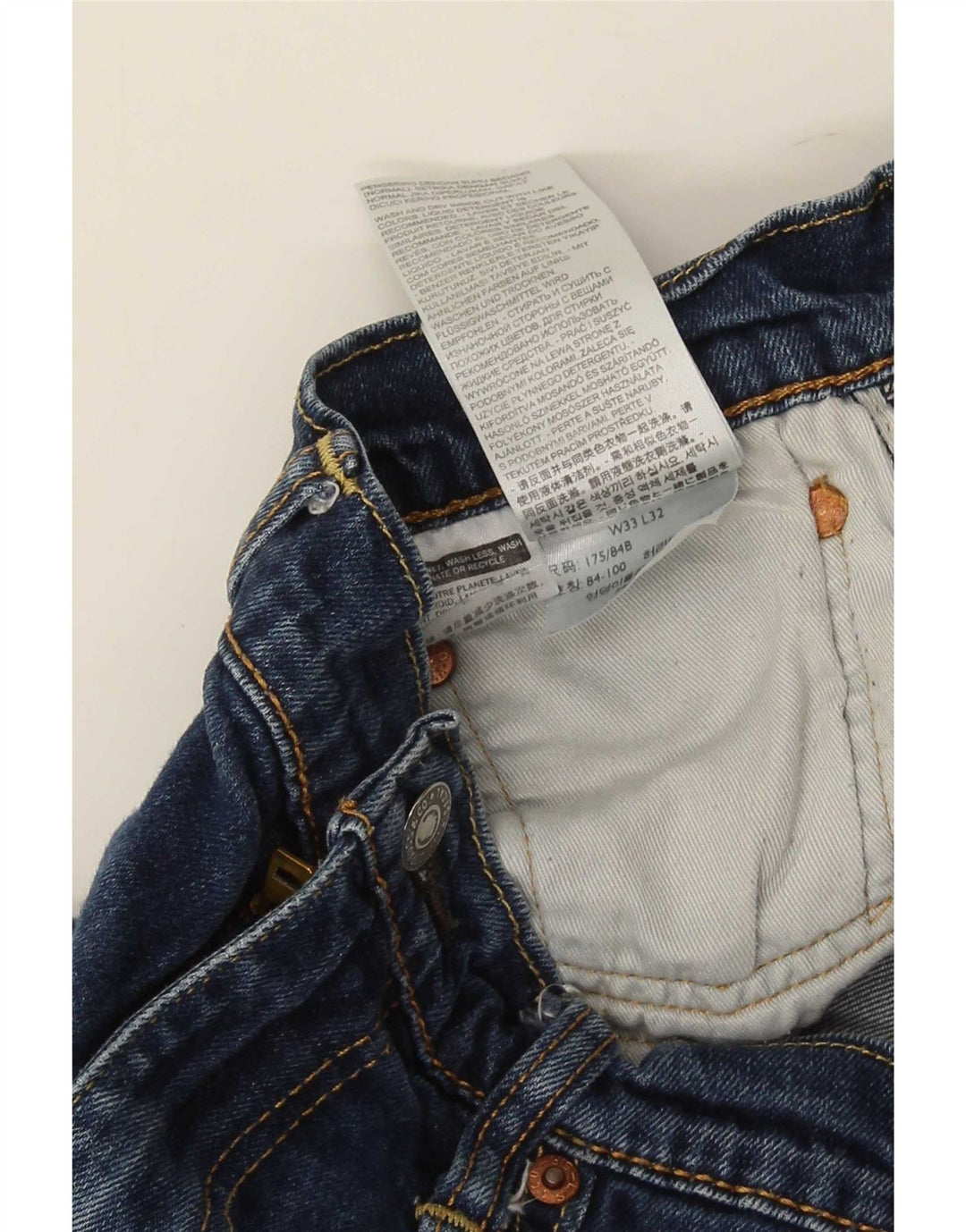 Blugi drepți distressed pentru femei Levi's W33 L32 Bumbac albastru