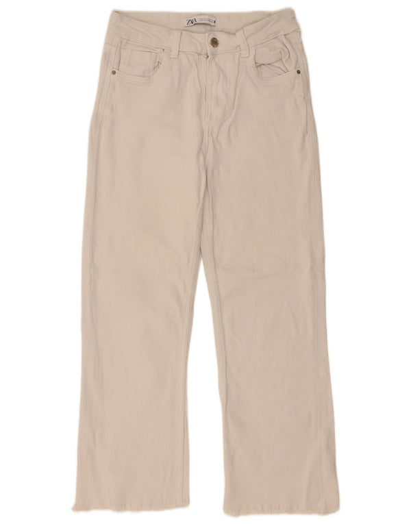Blugi tăiați pentru femei Zara EU 36 XS W26 L25 Bumbac alb