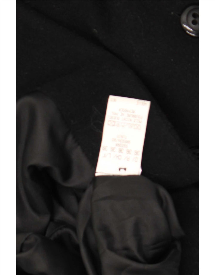 Palton vintage bărbătesc dublu EU 36 Lână neagră mică