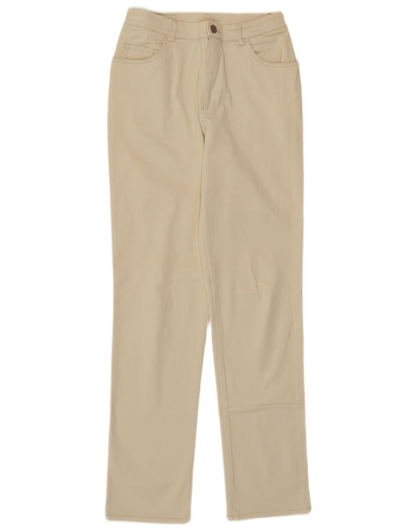 Belfe Pantaloni casual conici pentru femei UK 8 Small W26 L31 Bej Bumbac