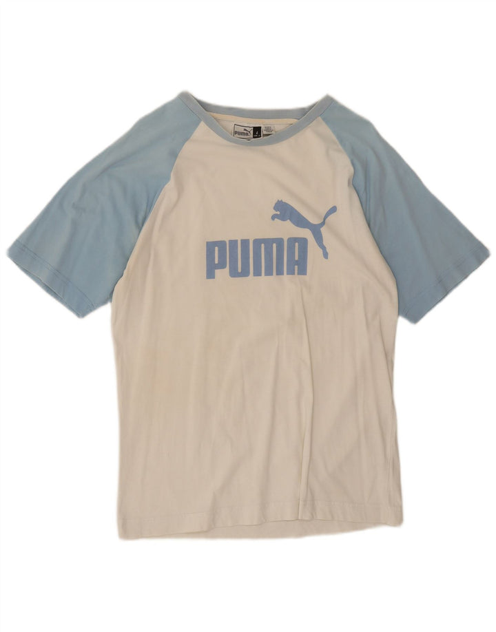 Tricou grafic Puma pentru bărbați Top mare, alb, bloc de culoare