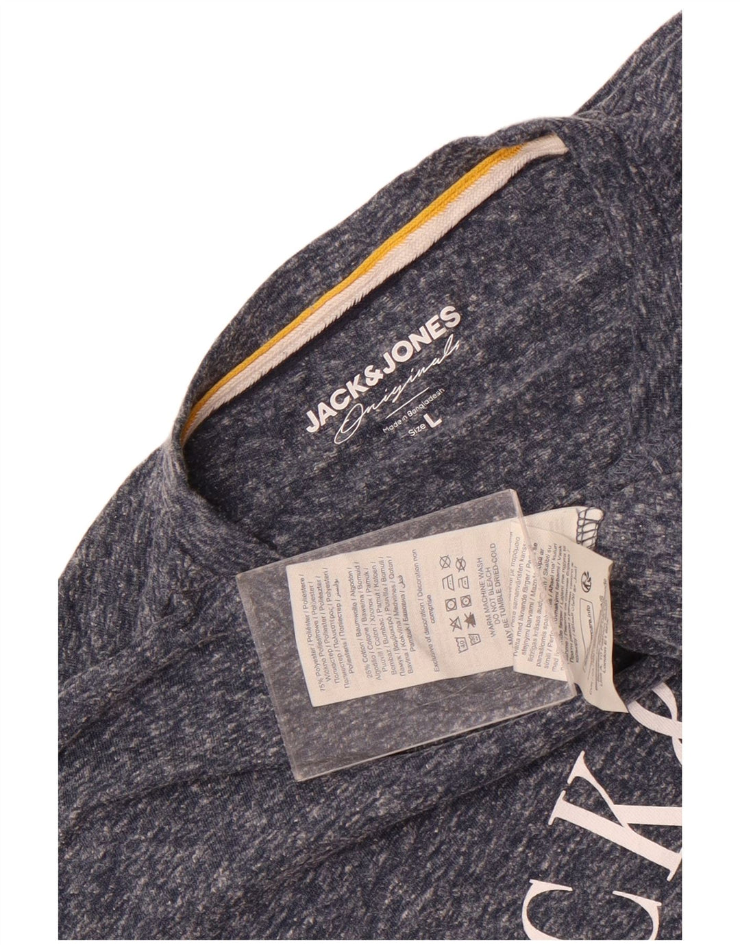 Tricou cu grafic Jack & Jones pentru bărbați Top mare din poliester cu pete albastru bleumarin