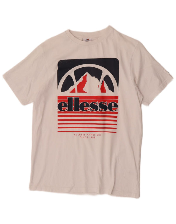 Tricou grafic pentru bărbați Ellesse Top mic, alb, bumbac