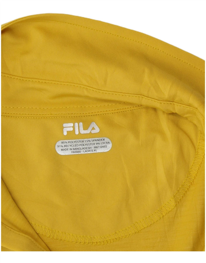 Tricou polo Fila pentru femei UK 18 XL Galben poliester