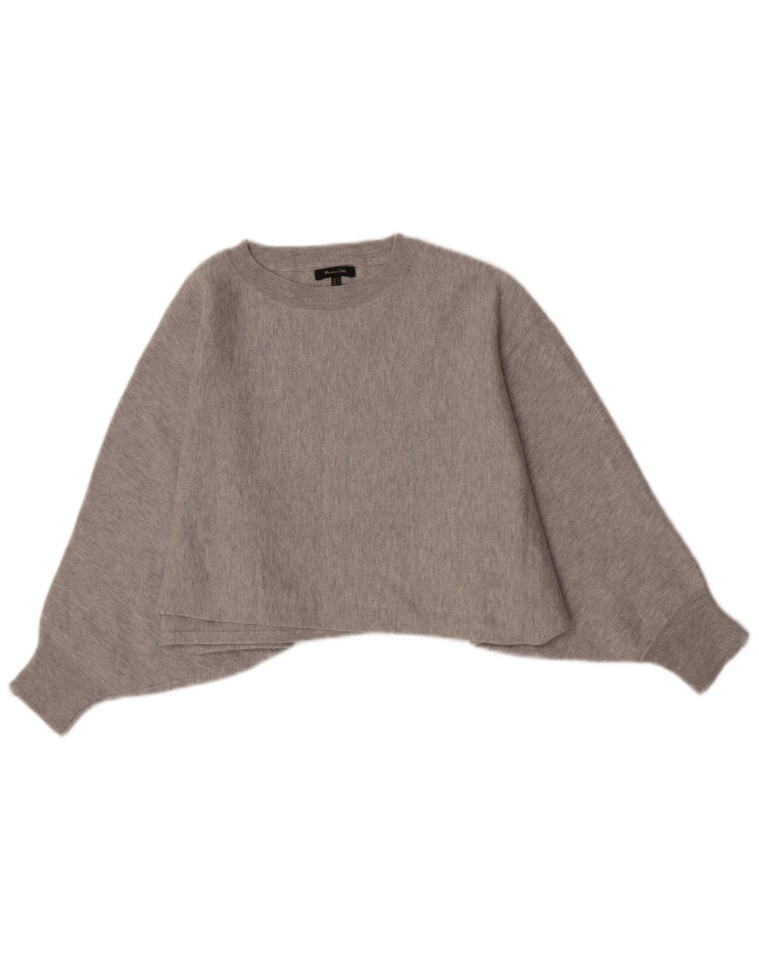 Hanorac crop pentru femei Massimo Dutti Jumper UK 14 Medium Gri Flecked