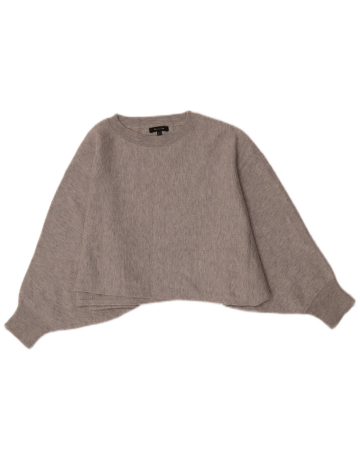 Hanorac crop pentru femei Massimo Dutti Jumper UK 14 Medium Gri Flecked