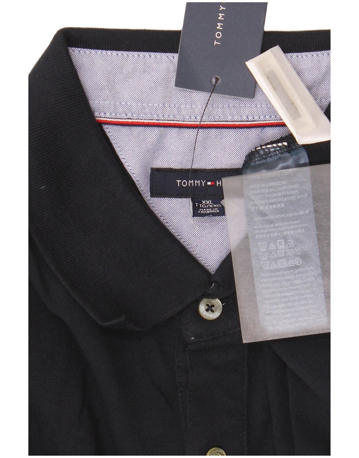 Cămașă polo Tommy Hilfiger pentru bărbați 2XL din bumbac bleumarin