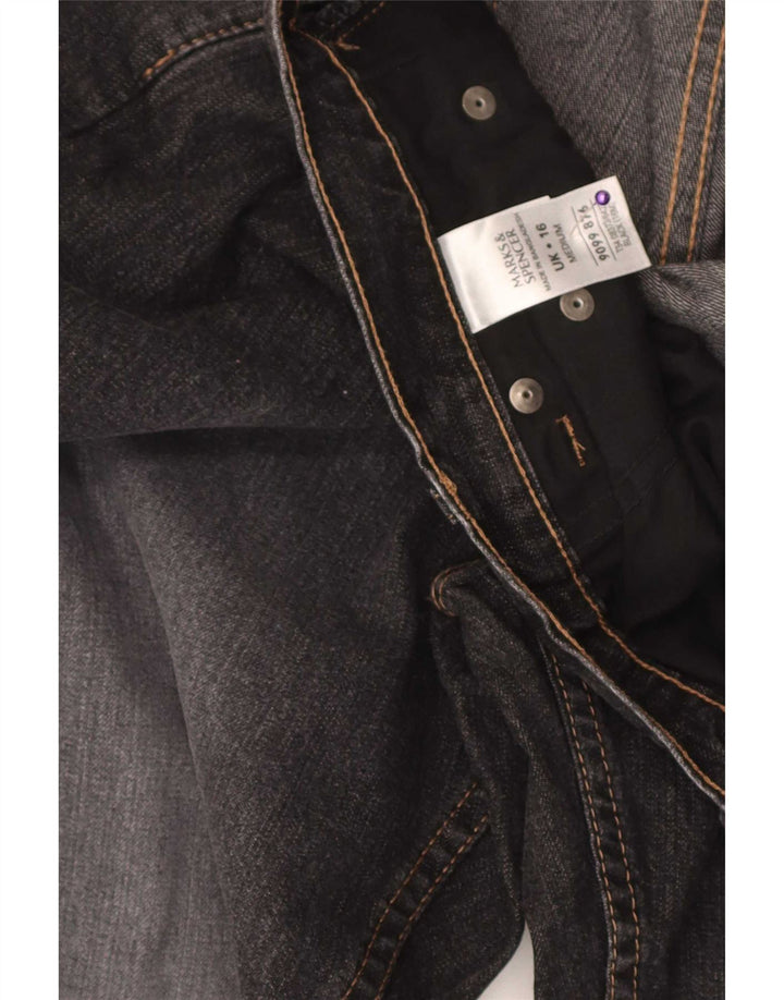 Blugi Bootcut pentru femei Marks & Spencer UK 16 Large W34 L30 Bumbac negru