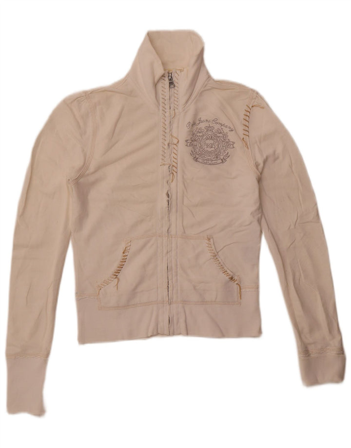 Jachetă de top pentru trening grafic Polo Ralph Lauren pentru femei UK 10 Small White