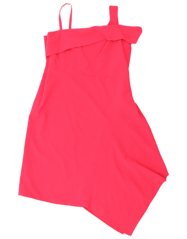 Rochie asimetrică fără mâneci pentru femei Coast UK 18 XL roz poliester
