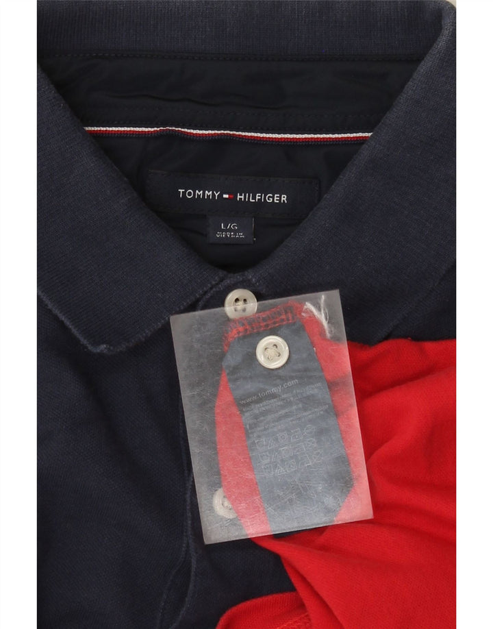 Tricou polo Tommy Hilfiger pentru bărbați, mare, multicolor, din bumbac