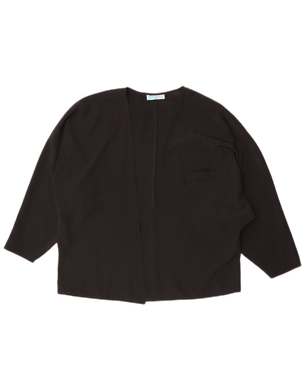 Cardigan Vintage pentru femei, cu croiala relaxată, top IT 46 Acetat negru mare