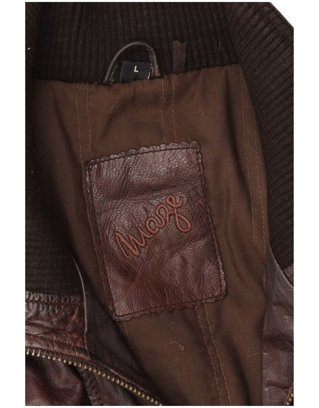 Jachetă de piele pentru bărbați MAZE UK 40, mare, maro, din piele