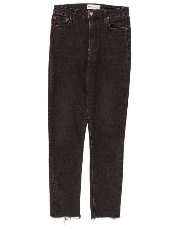 Blugi skinny pentru femei cu talie înaltă Zara EU 38 Mici L28 L27 Bumbac negru