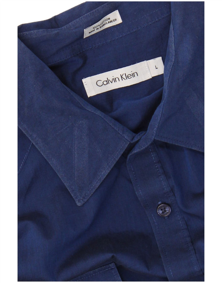 Cămașă pentru bărbați CALVIN KLEIN, mare, albastru, bumbac